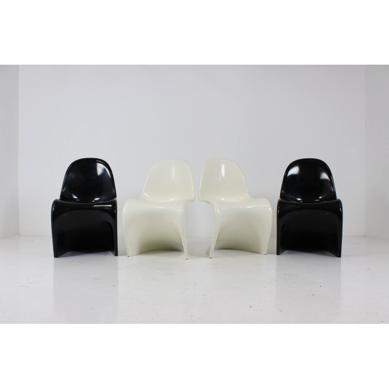 Set of four "Panton chairs", Verner PANTON - 1980s