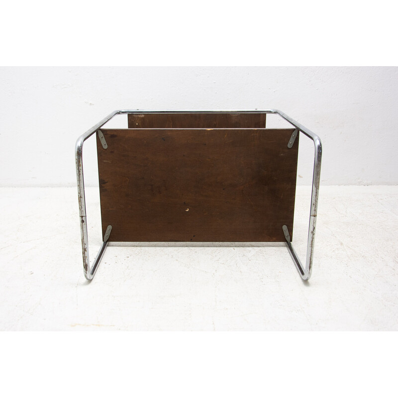 Table d'appoint vintage Bauhaus chromée par Marcel Breuer, Tchécoslovaquie 1930