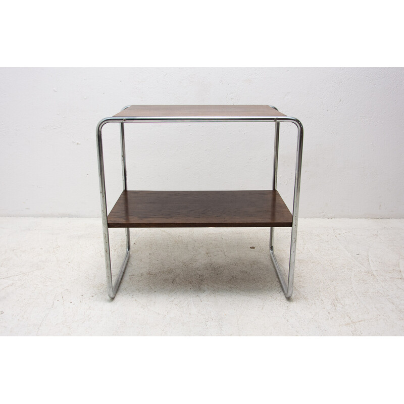 Vintage Bauhaus chromed side table by Marcel Breuer, Czechoslovakia 1930s