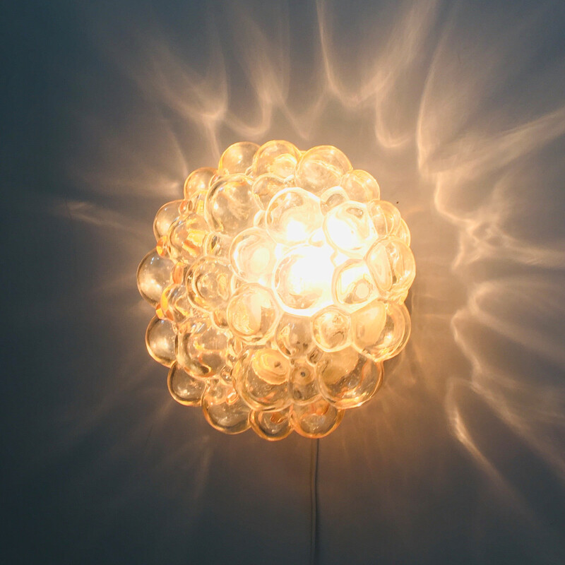 Mid century bubble glass pendant lamp by Helena Tynell for Limburg, Germany 1970s