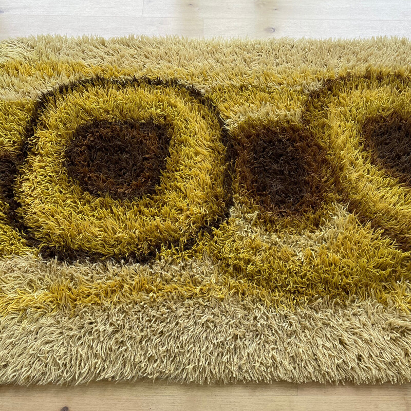 Scandinavian vintage wool rug by Ege Rya Deluxe, Denmark 1960s