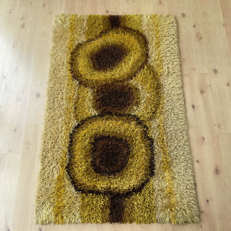 Scandinavian vintage wool rug by Ege Rya Deluxe, Denmark 1960s