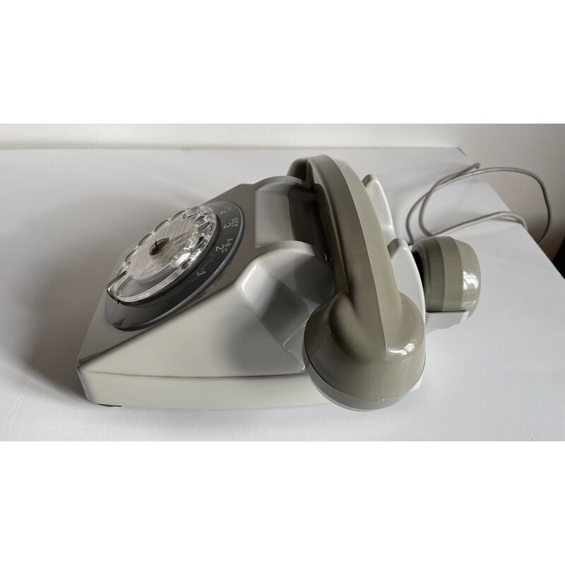 Telefono vintage grigio p.t.t. Parigi, 1978