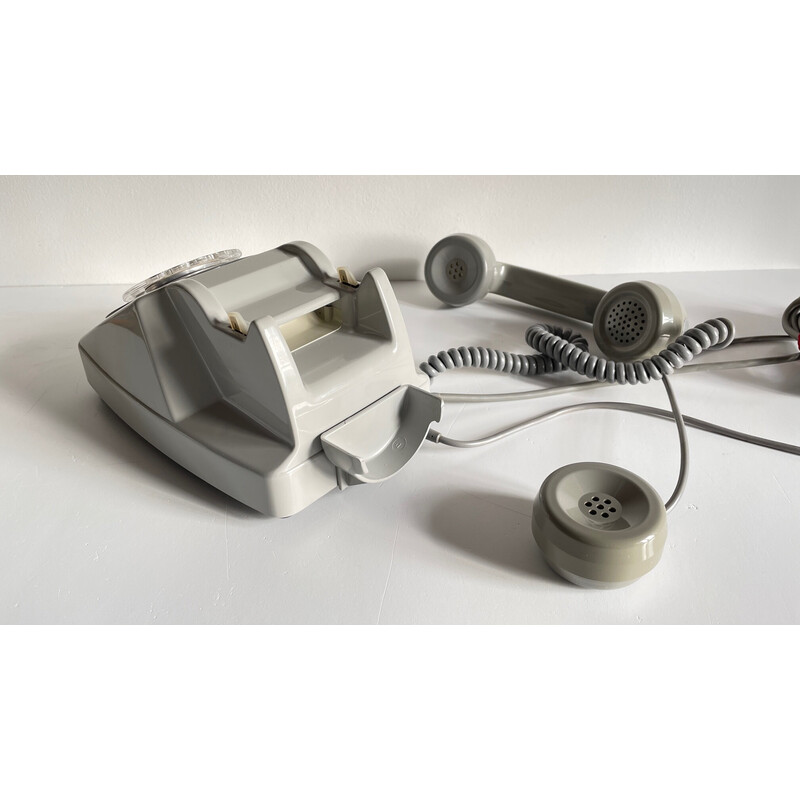 Grey vintage telephone p.t.t. Paris, 1978