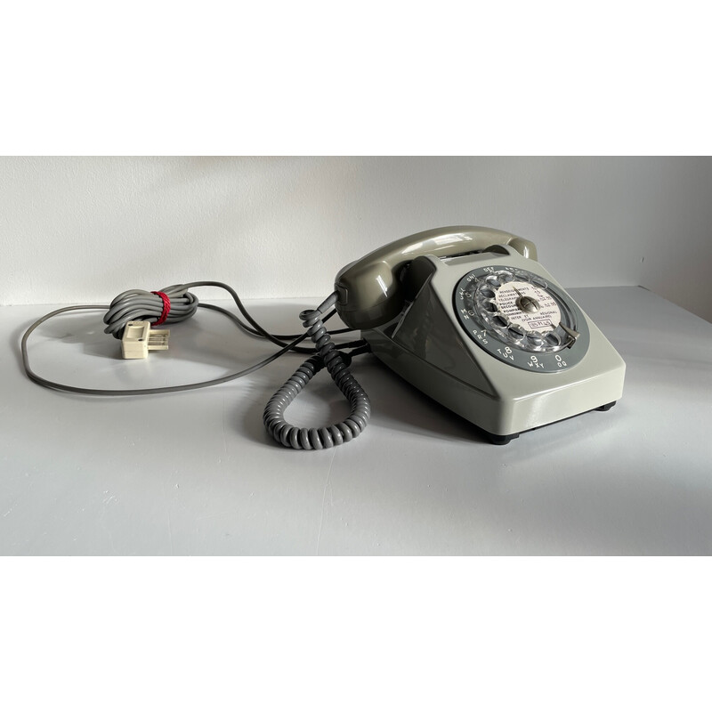 Grey vintage telephone p.t.t. Paris, 1978