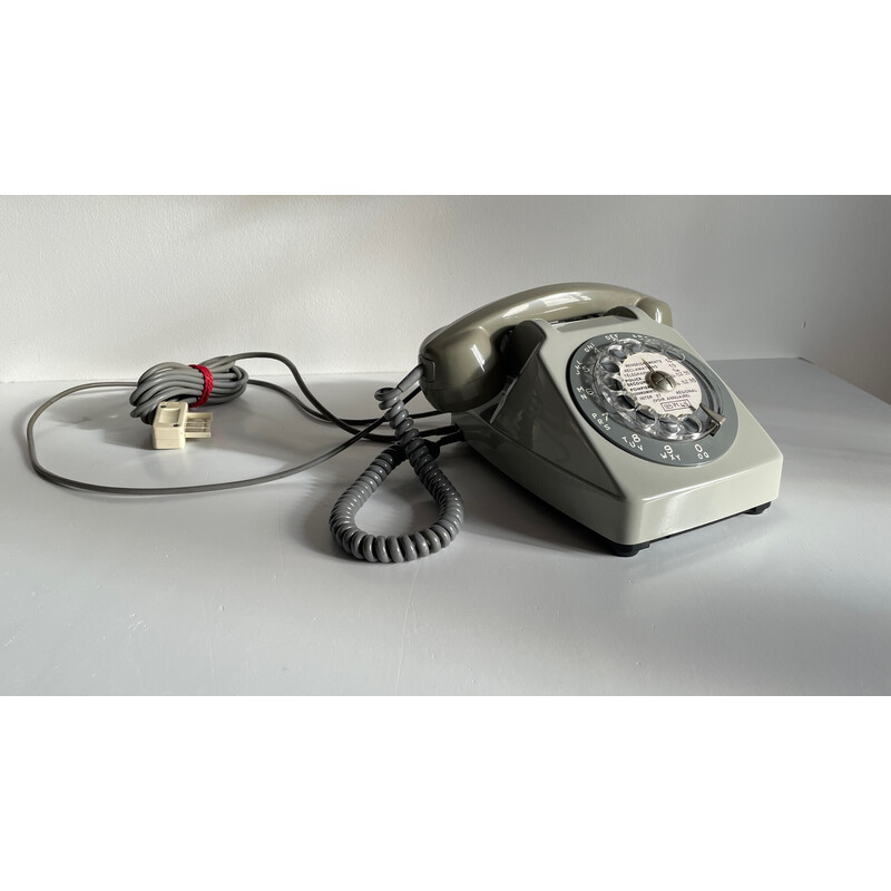 Vintage-Telefon grau p.t.t. paris, 1978