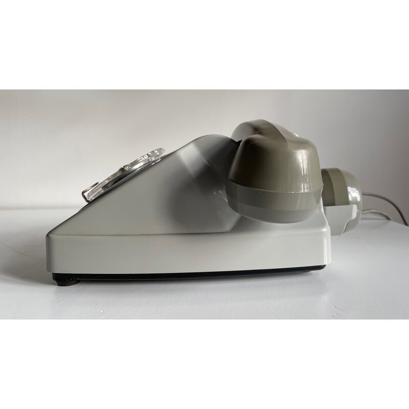 Grey vintage telephone p.t.t. Paris, 1978