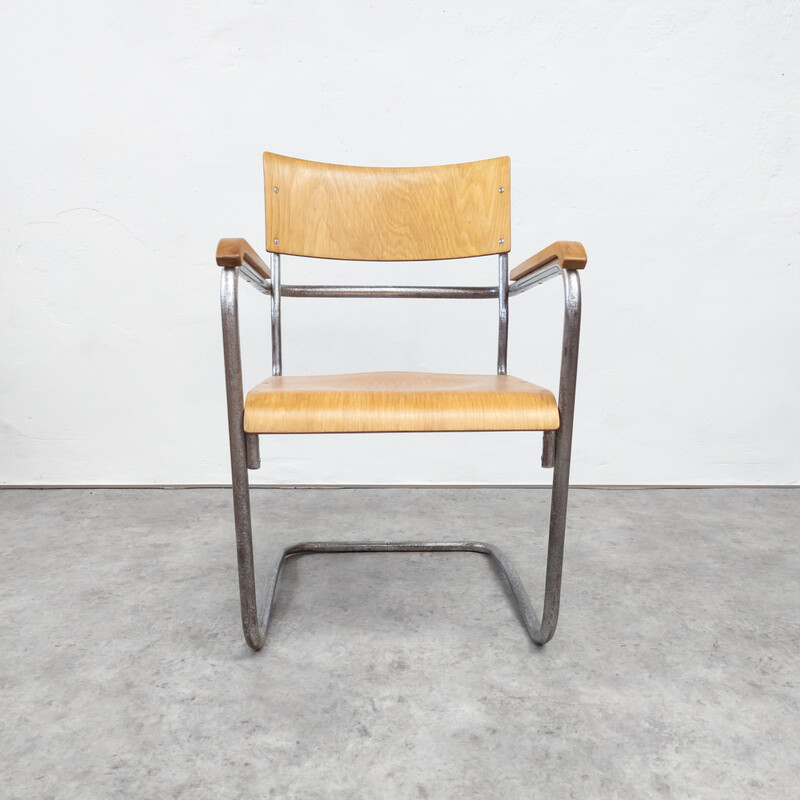 Vintage Bauhaus fauteuil van Antonín Šámal, Tsjecho-Slowakije 1930