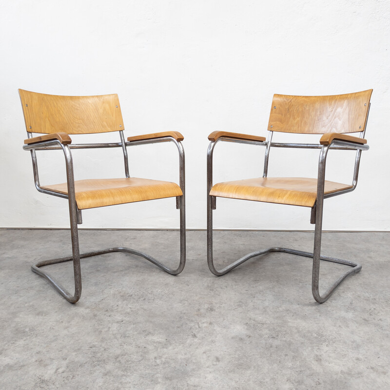 Vintage Bauhaus armchair by Antonín Šámal, Czechoslovakia 1930s