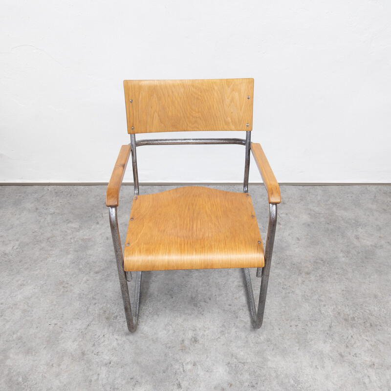 Vintage Bauhaus armchair by Antonín Šámal, Czechoslovakia 1930s