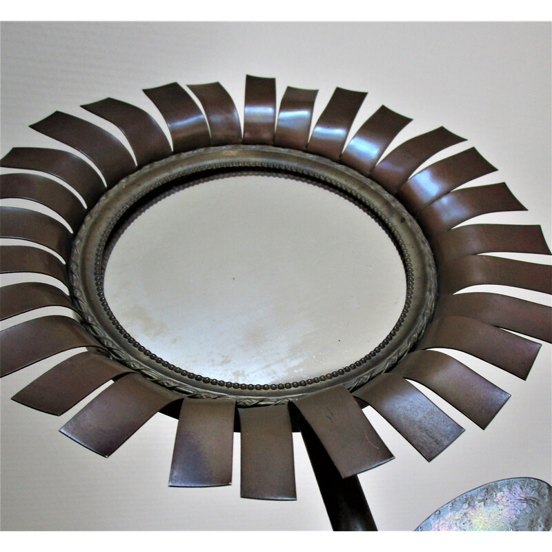 Vintage copper and brass mirror, 1960