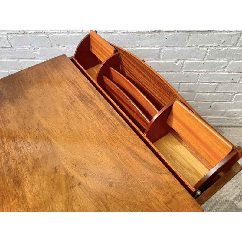 Mesa de madeira Vintage com 3 gavetas, década de 1960