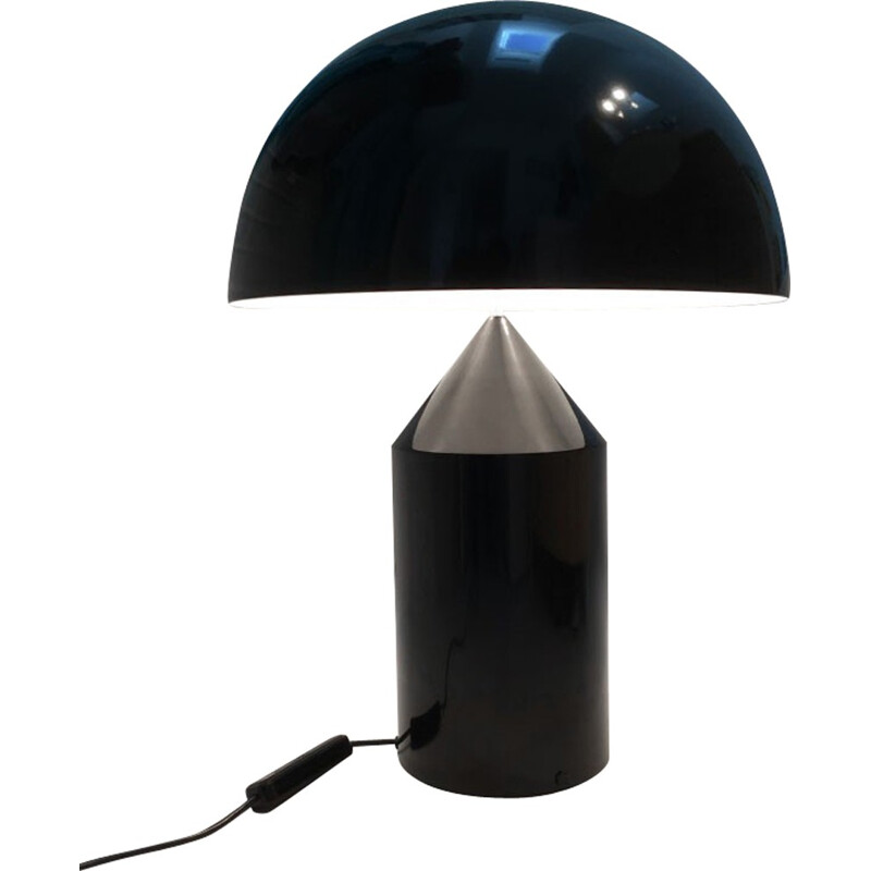 Italian Oluce "Atollo 233" table lamp in black aluminum, Vico MAGISTRETTI - 1970s