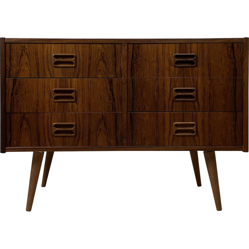 Scandinavian vintage rosewood chest of drawers by Th Juul, 1960