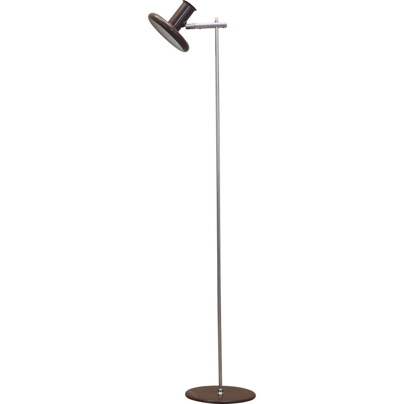 Vintage silver and bronze floor lamp by Hans Due for Fog and Morup, 1960s