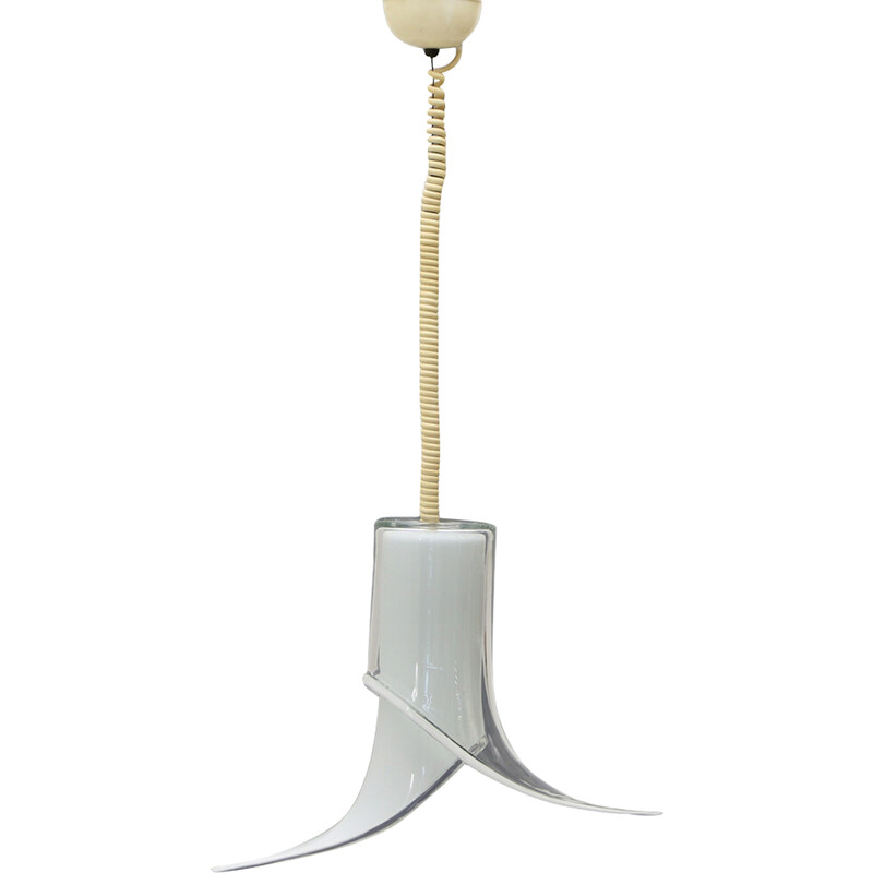 Fiore 38" vintage hanglamp in Murano glas van Renato Toso voor Leucos, 1970