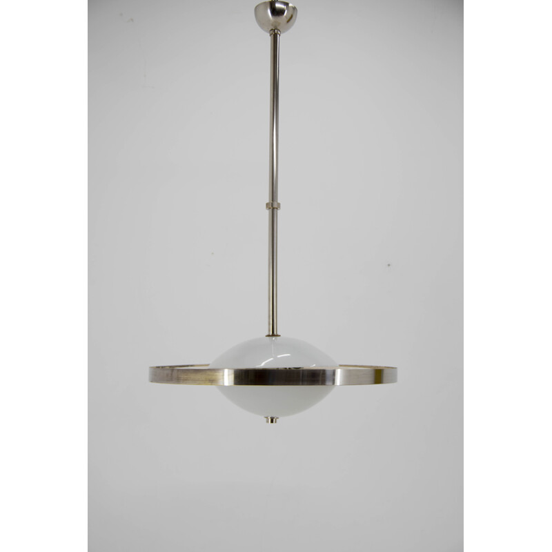 Lámpara vintage de la Bauhaus niquelada de Anyz para Ias, Checoslovaquia 1930