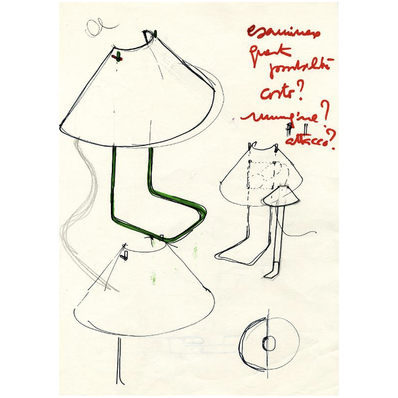 Lampe vintage Porsenna von Vico Magistretti für Artemide, 1970