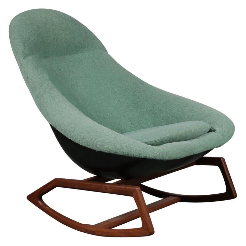 Rocking chair vintage - vert 1960