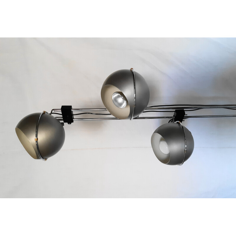 Vintage floor lamp with 3 globes "eyes-ball" by Goffredo Reggiani, 1970