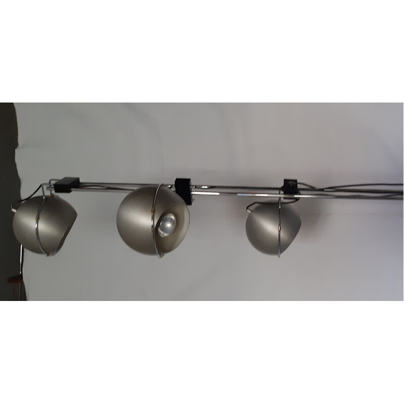 Vintage floor lamp with 3 globes "eyes-ball" by Goffredo Reggiani, 1970