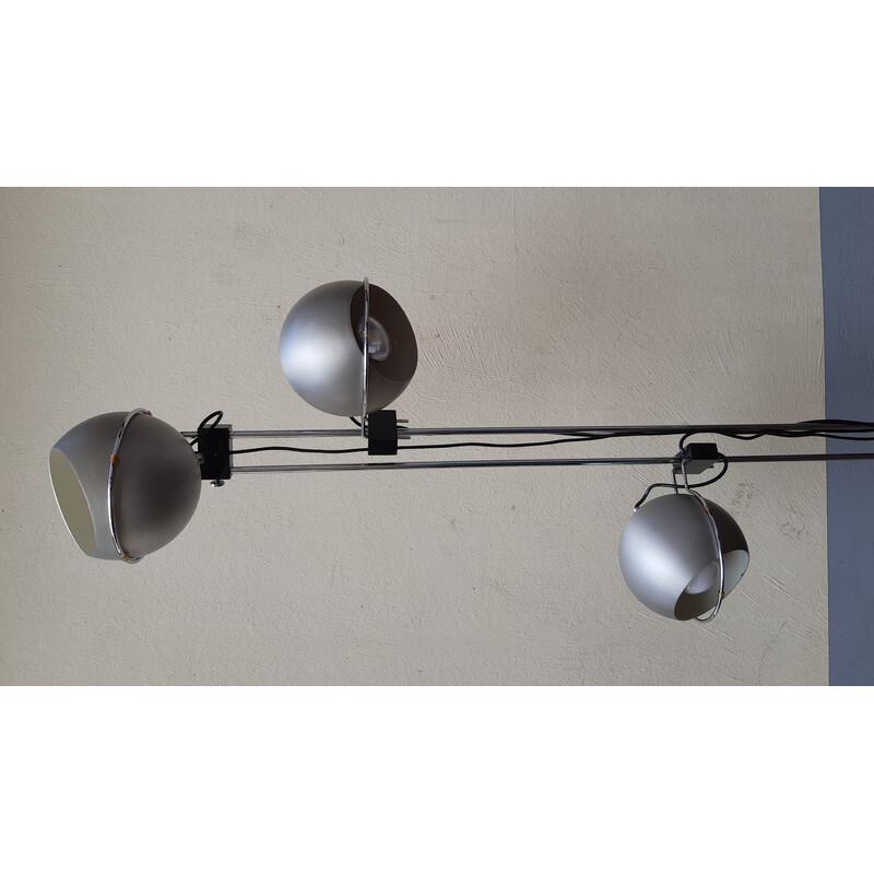 Vintage floor lamp with 3 globes "eyes-ball" by Goffredo Reggiani, 1970