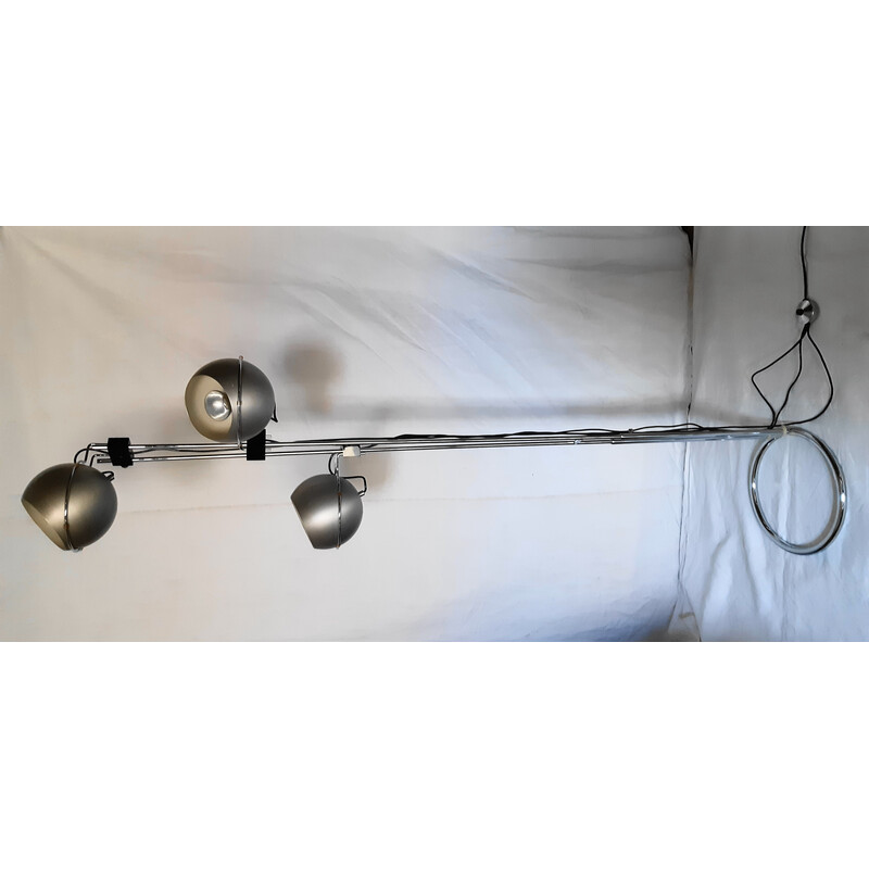 Vintage floor lamp with 3 globes "eyes-ball" by Goffredo Reggiani, 1970