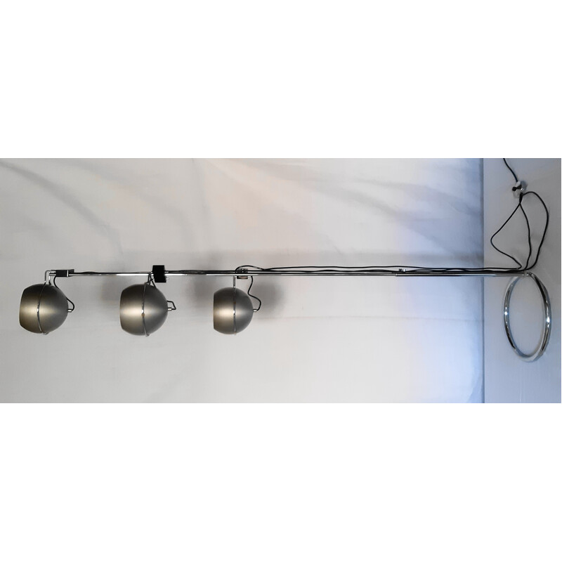 Vintage floor lamp with 3 globes "eyes-ball" by Goffredo Reggiani, 1970