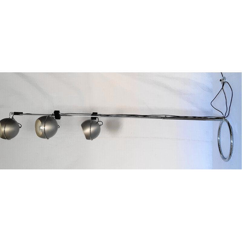 Vintage floor lamp with 3 globes "eyes-ball" by Goffredo Reggiani, 1970