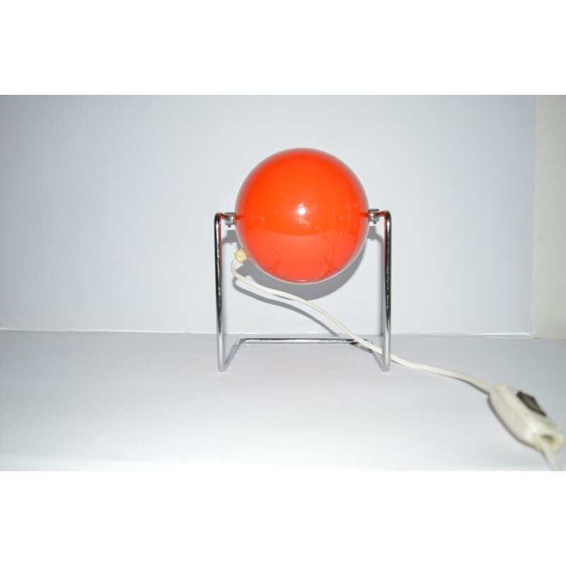 Napako mid-century red table lamp, Josef HURKA - 1960s