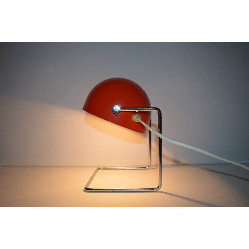 Napako mid-century red table lamp, Josef HURKA - 1960s