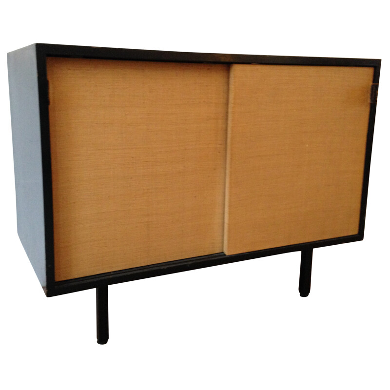 Sideboard in raffia, Florence KNOLL - 1950s