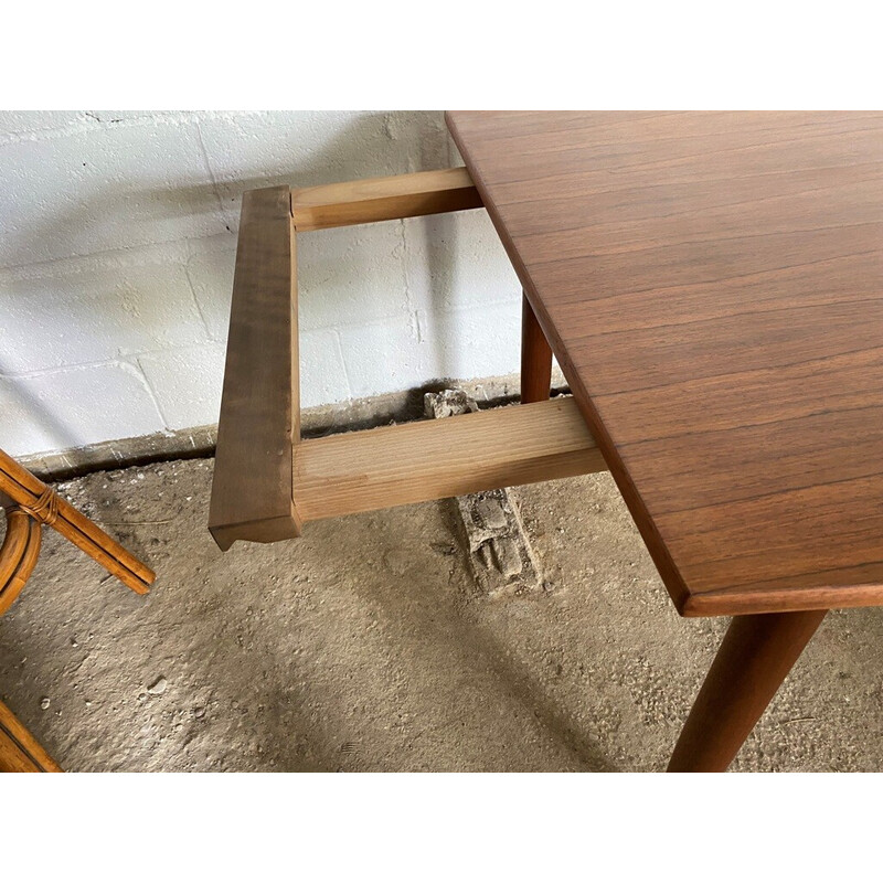 Mesa vintage escandinava de teca y palisandro, 1960