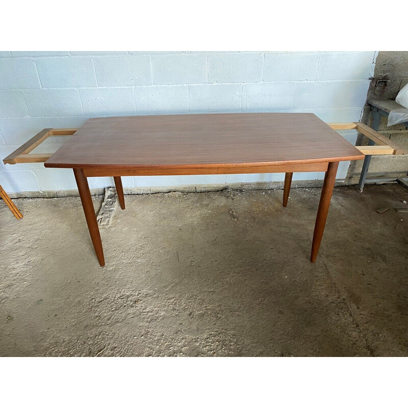 Scandinavian vintage teak and rosewood table, 1960