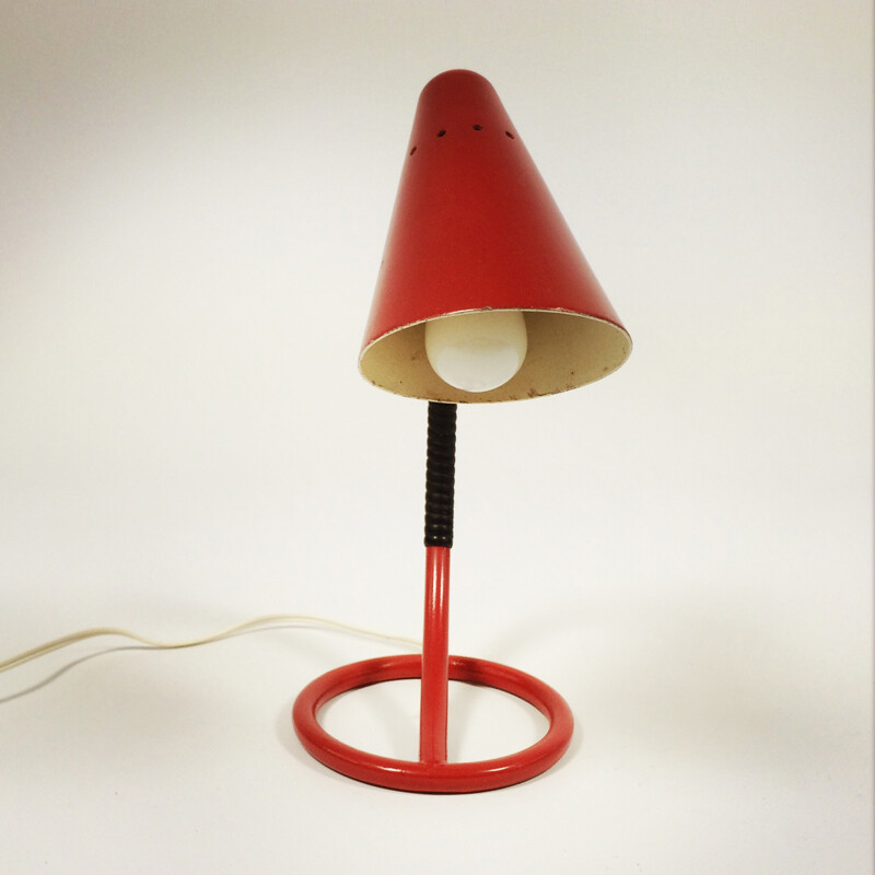 Lámpara de cabecera roja vintage - 1960