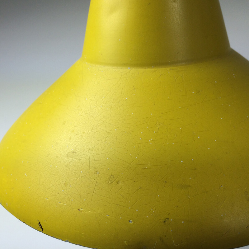 Articulated yellow bedside lamp - 1950s