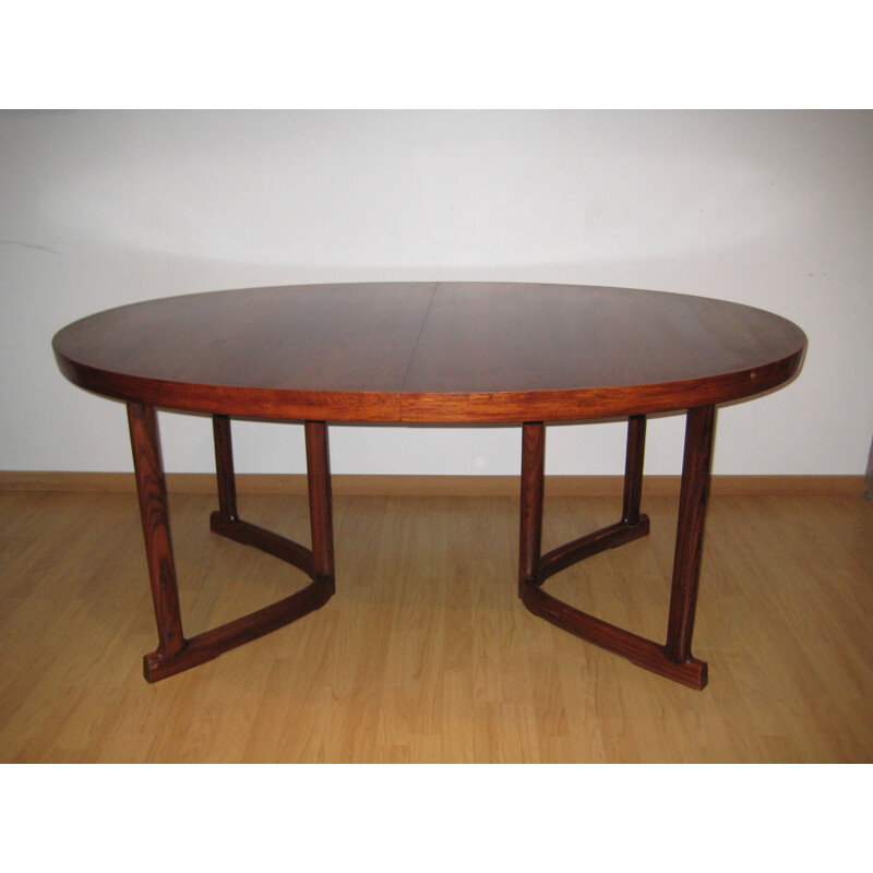 Samcom Rosengaarden Scandinavian rosewood dining room table - 1960s