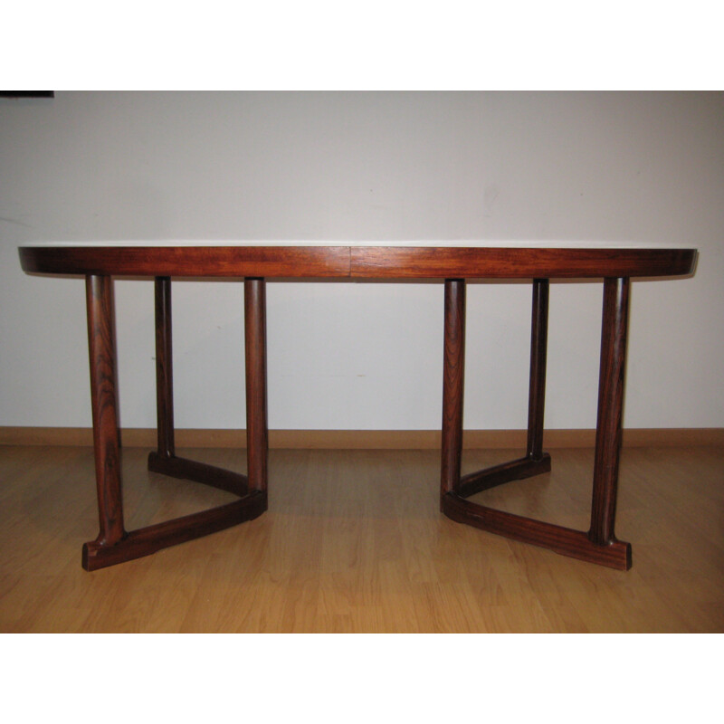 Samcom Rosengaarden Scandinavian rosewood dining room table - 1960s