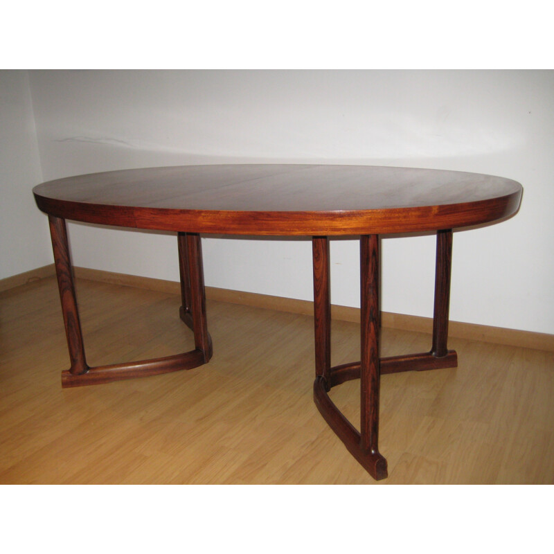 Samcom Rosengaarden Scandinavian rosewood dining room table - 1960s