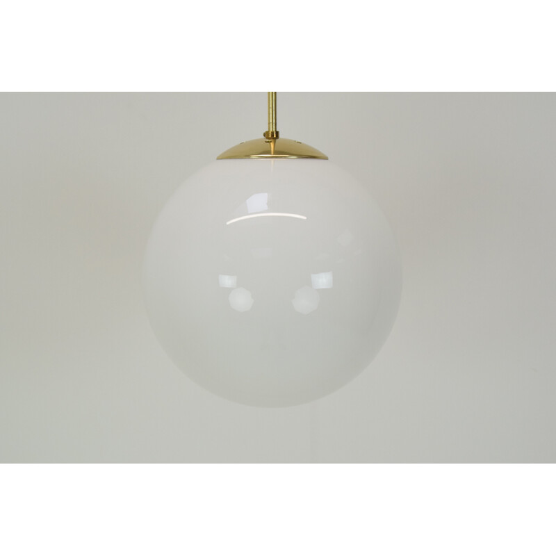 Mid-century glass pendant lamp by Kamenicky Senov, Czechoslovakia 1960s