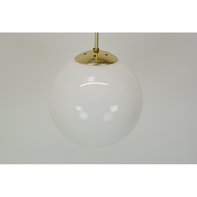 Mid-century glass pendant lamp by Kamenicky Senov, Czechoslovakia 1960s