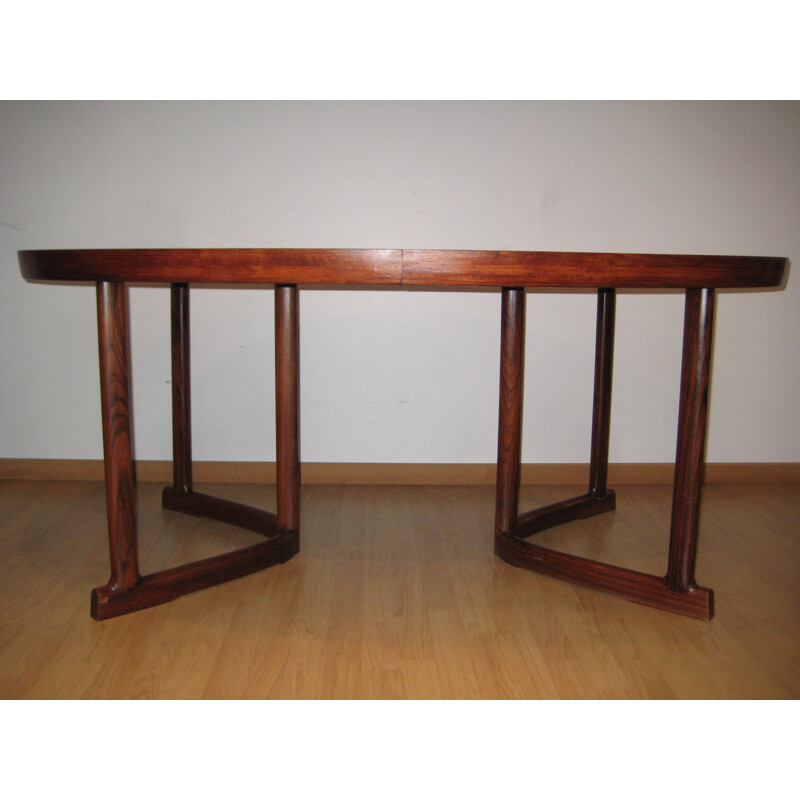 Samcom Rosengaarden Scandinavian rosewood dining room table - 1960s