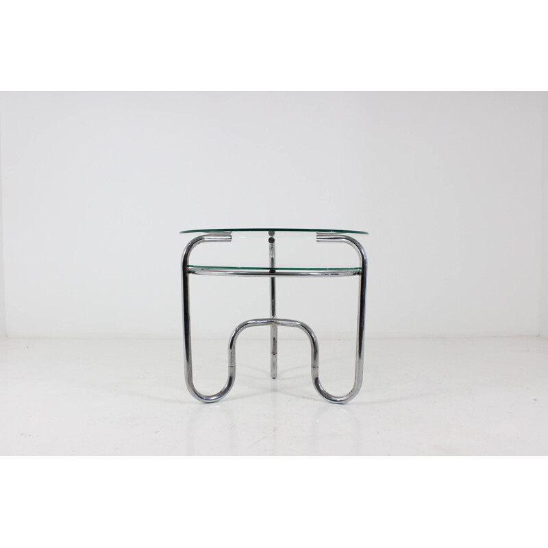 Vintage chrome steel tubular table, 1930