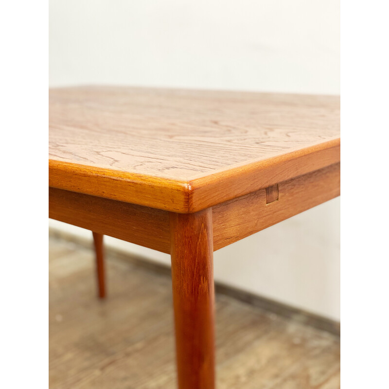 Mid-century Danish round teak extendable dining table by Grete Jalk for Glostrup, 1960s