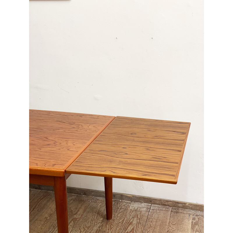 Vintage Deense ronde uitschuifbare teakhouten tafel van Grete Jalk voor Glostrup, 1960