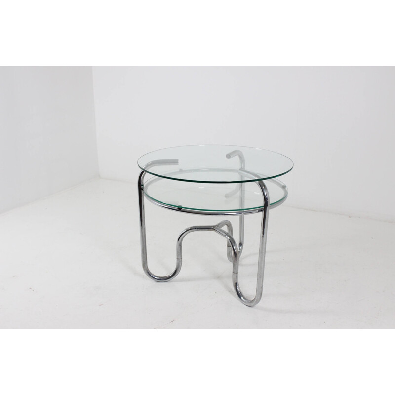 Vintage chrome steel tubular table, 1930