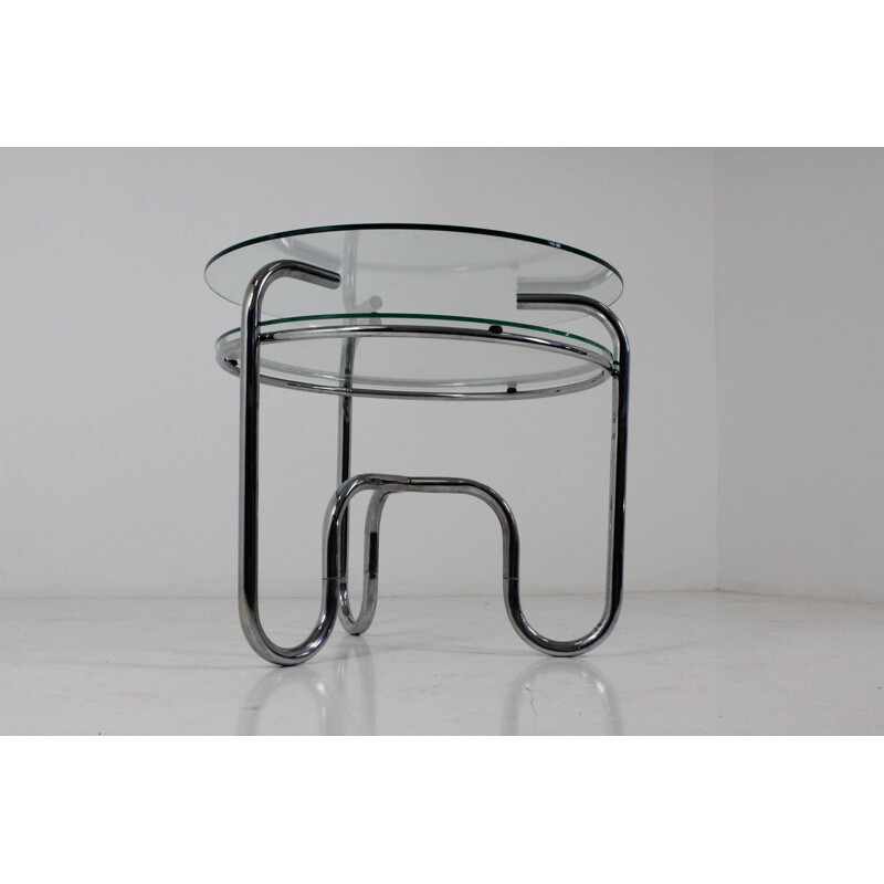 Vintage chrome steel tubular table, 1930