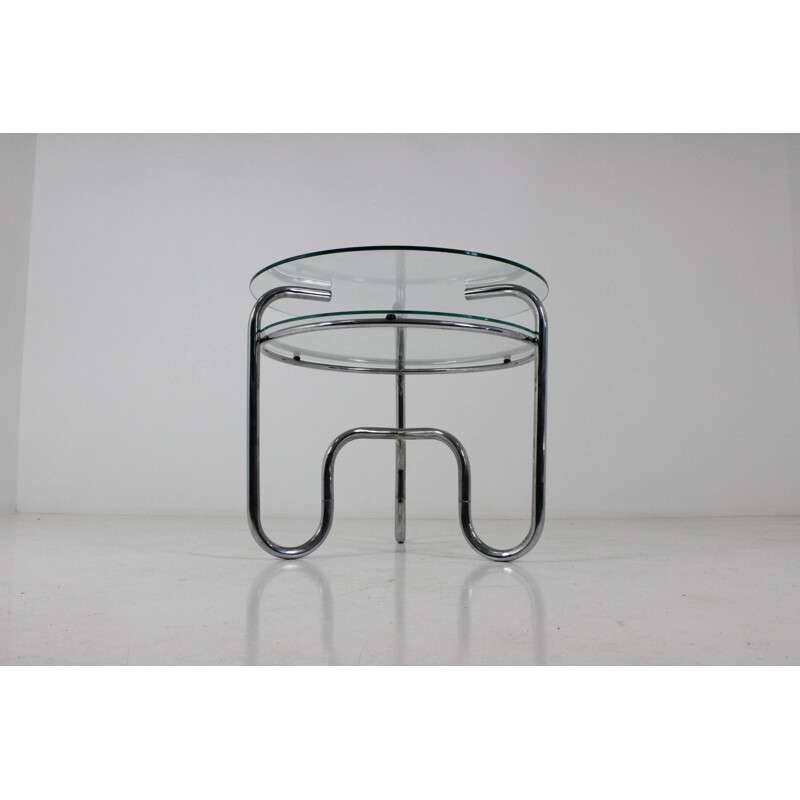 Vintage chrome steel tubular table, 1930