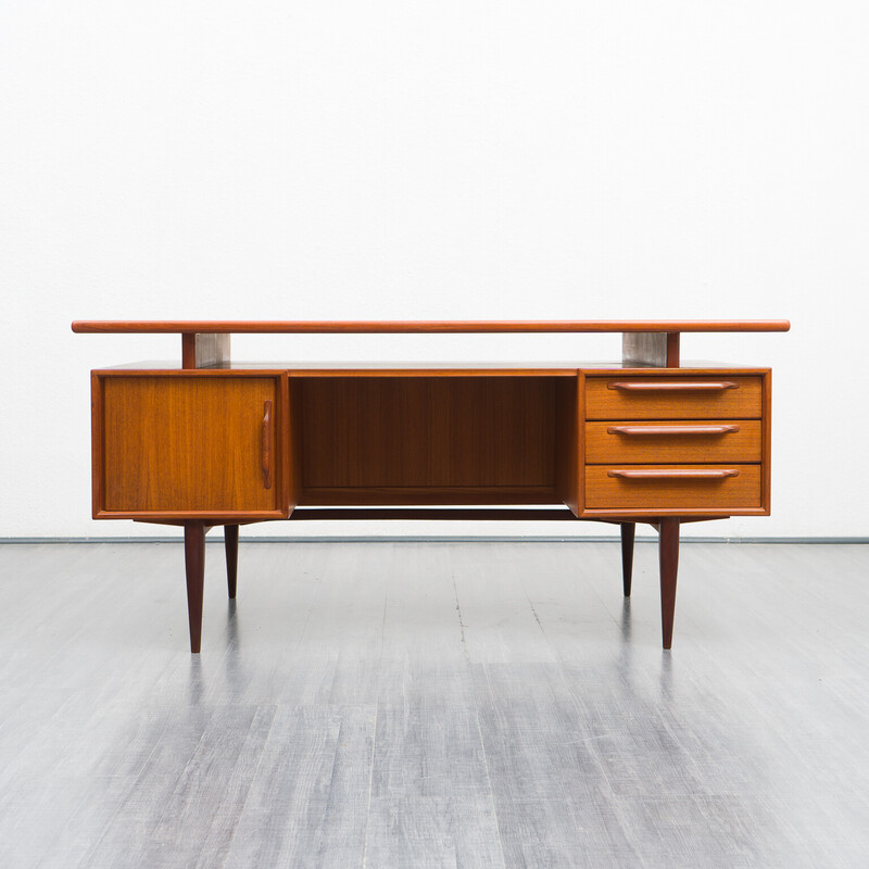 Vintage teak desk series Rt 200 by Heinrich Riestenplatt, 1960s