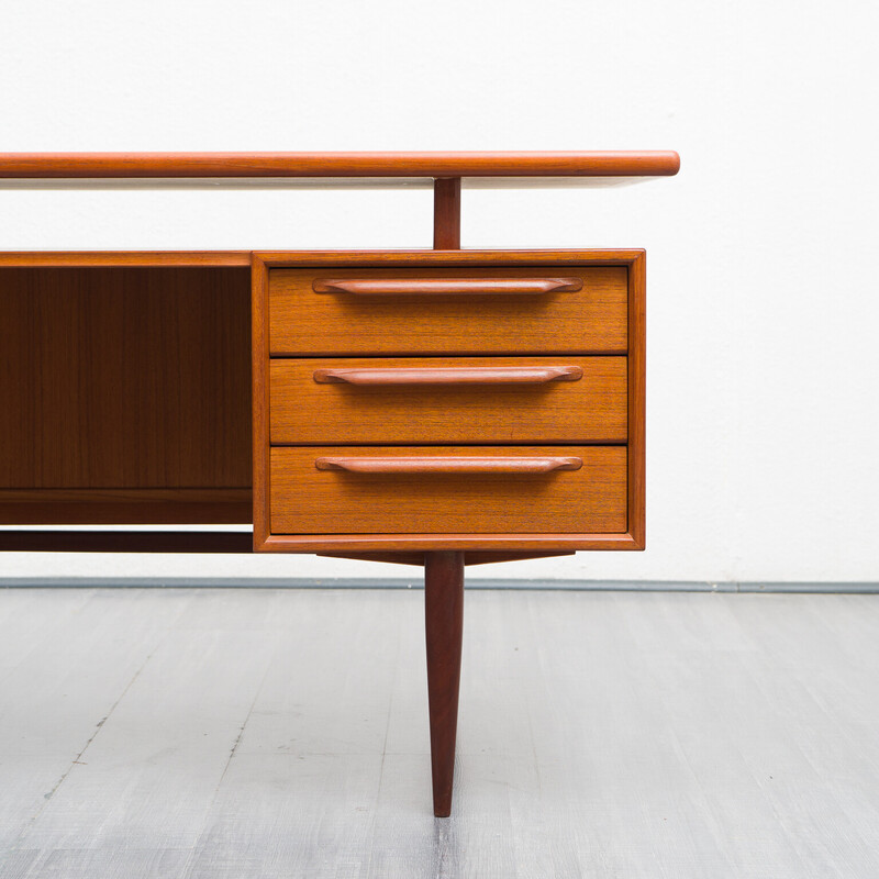 Vintage teak desk series Rt 200 by Heinrich Riestenplatt, 1960s